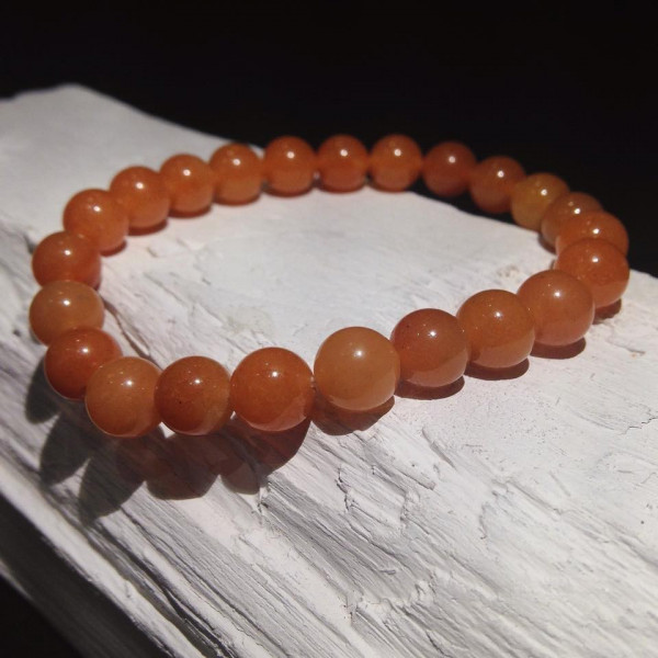 Bracelet billes Aventurine Orange