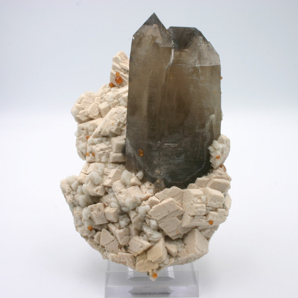 Quartz fumé et Grenats