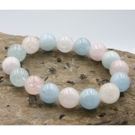Bracelet Aigue Marine et Morganite