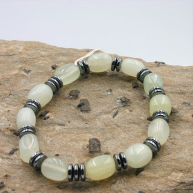 Bracelet Bowenite et Hématite