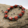 Bracelet Jaspe rouge et Hématite