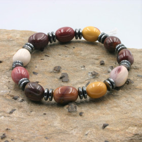 Bracelet Mookaïte et Hématite