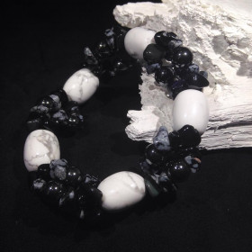 Bracelet Magnésite et Multi Pierres