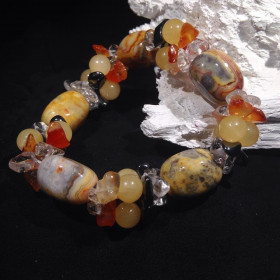 Bracelet Agate Crazy Lace et Multi Pierres