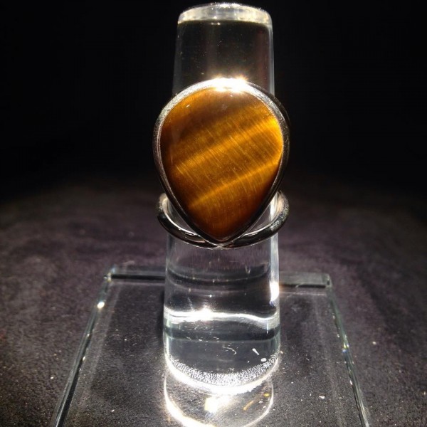 Bague Oeil de Tigre "Ophélie"