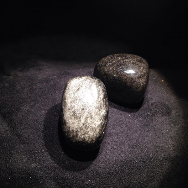 Pierres polies Obsidienne Argentée