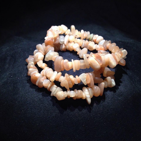 Bracelet baroque Pierre de Lune (Saumonée)