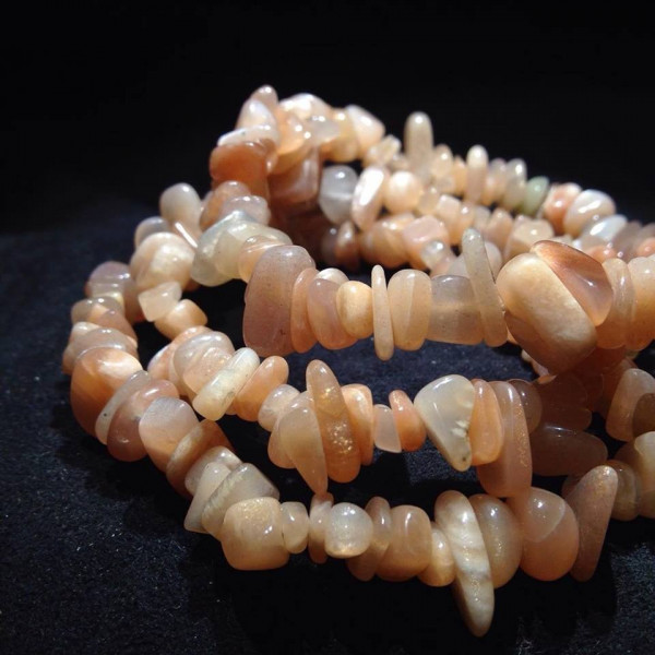 Bracelet baroque Pierre de Lune (Saumonée)