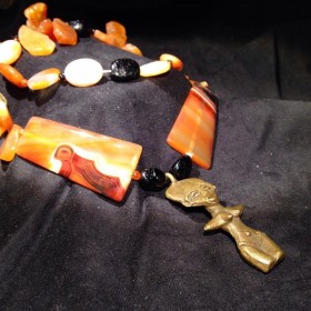 Collier Cornaline et Laiton