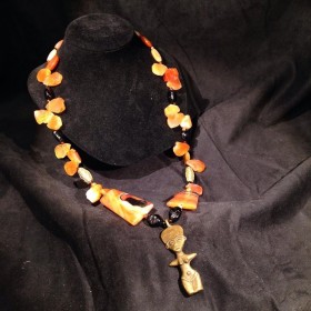 Collier Cornaline et Laiton